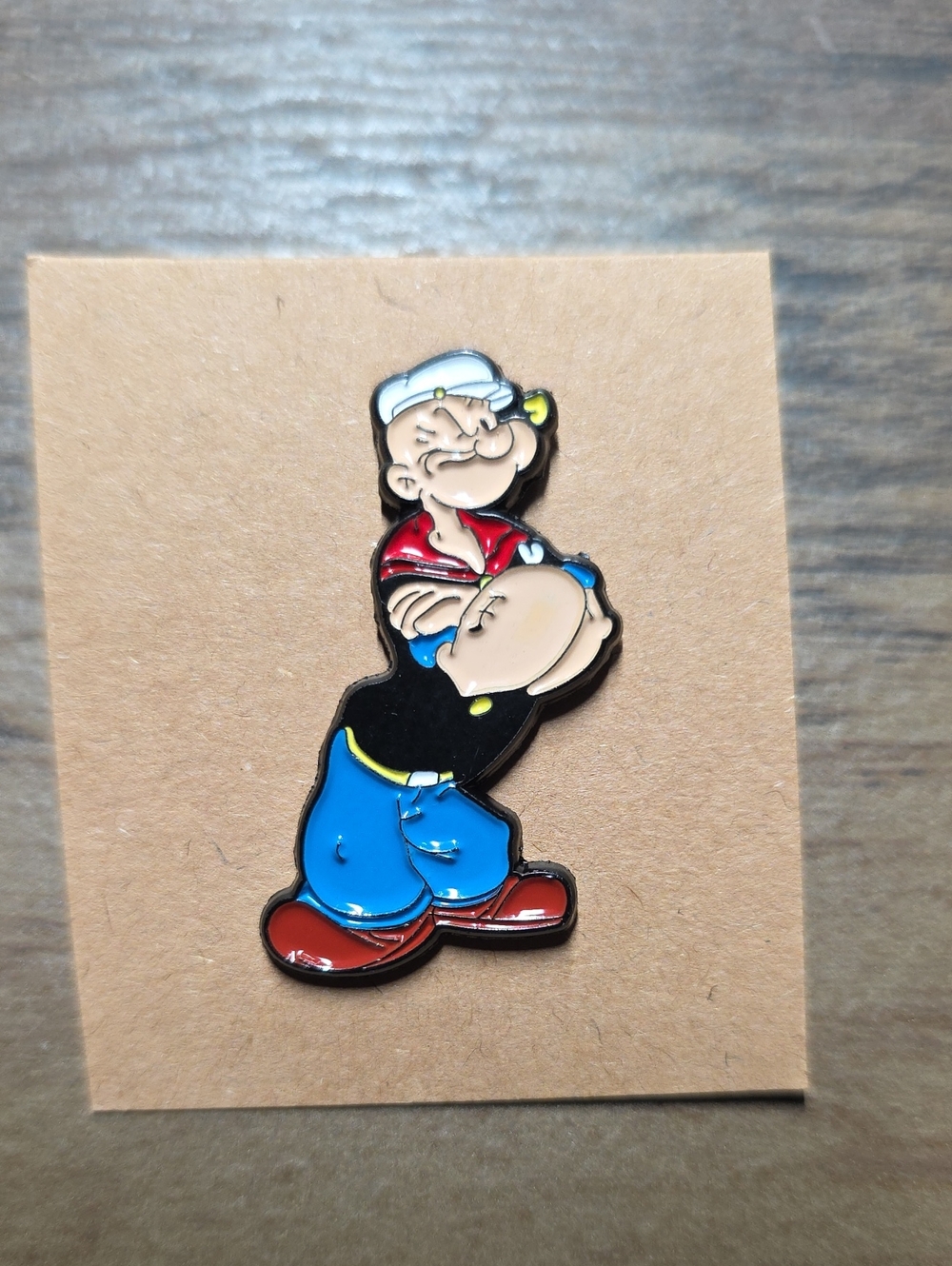 Popeye Enamel Pin - Red Black Blue Accent